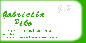 gabriella piko business card